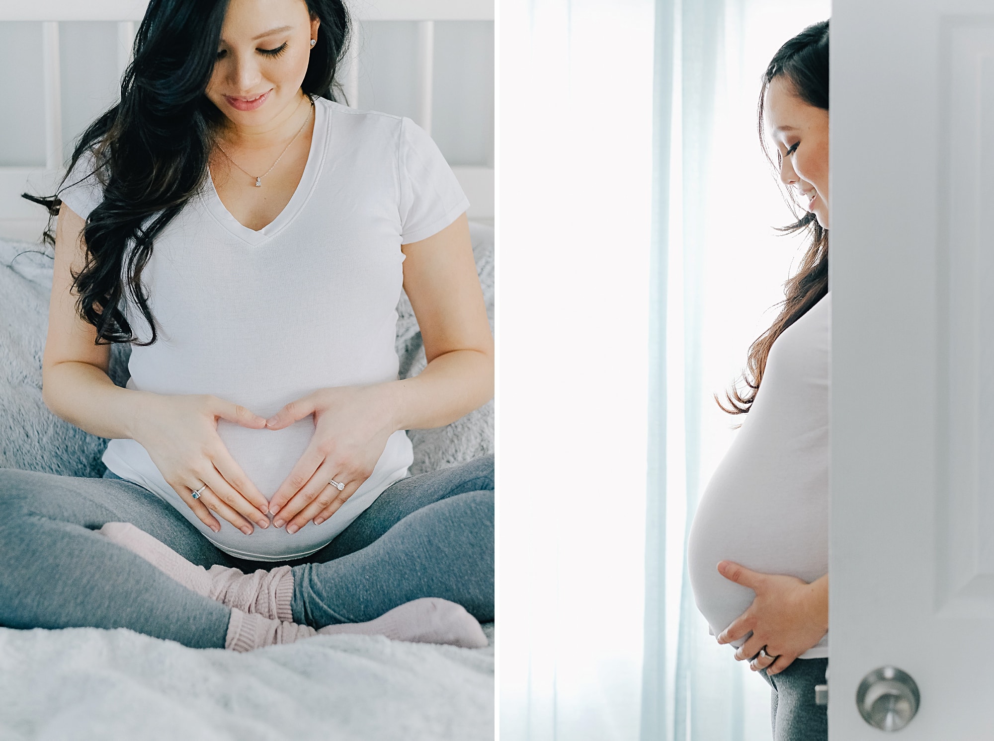 Laidback Bedroom Maternity Session New Jersey New York